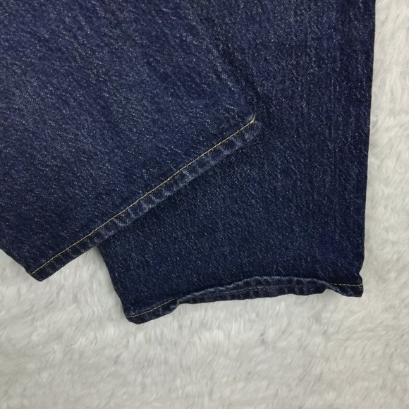 Gap Womens Jeans Cheeky Straight High Rise Blue Denim Dark Indigo Button Fly 29 - Picture 5 of 13
